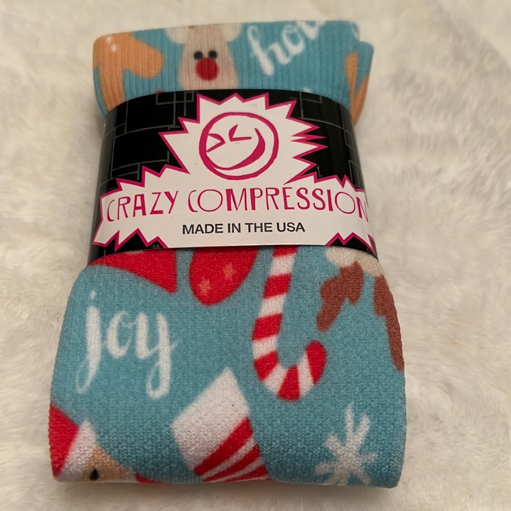Crazy compression Christmas socks